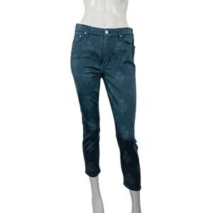 MOTHER Denim Women's The Looker Crop Jeans in blue The Lamp in the Desert sz 29